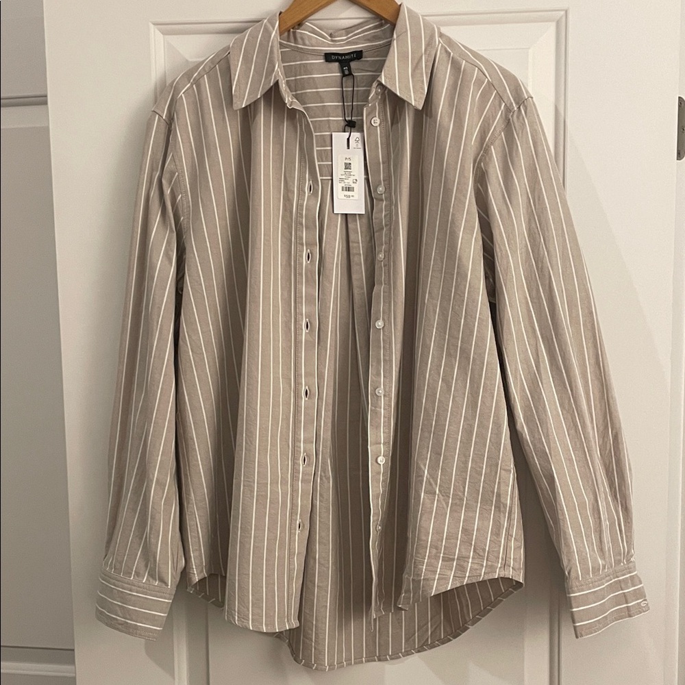NWT Dynamite Sutton Striped Button Down